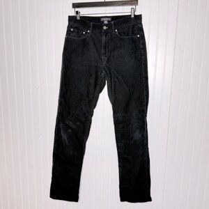 Banana Republic 100% Cotton Corduroy Straight Fit Pants in Black Size 32 x 34